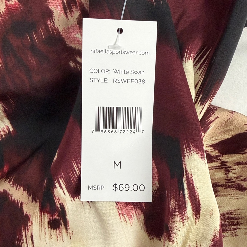 Rafaella Burgundy and Cream Patterned Long sleeve Blouse - Picture 7 of 11